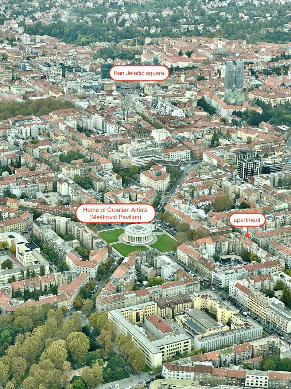 Apartment Near The Home Of Croatian Artists 萨格勒布 外观 照片